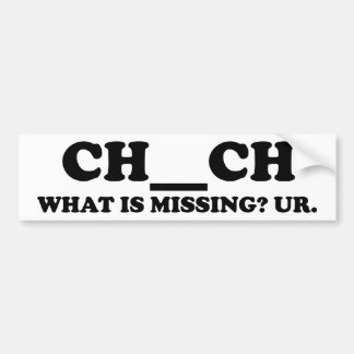 Missing In Church Bumper Sticker