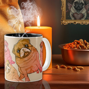 Missing my Pug  Two-Tone Coffee Mug