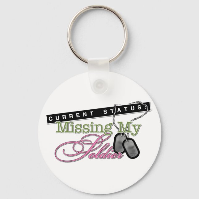 Missing My Soldier Keychain (Front)