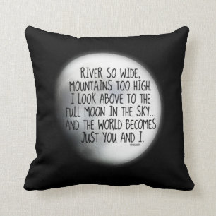 Missing My True Love Poem Throw Pillow
