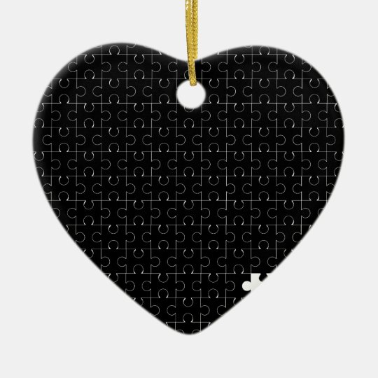 Missing Piece Ceramic Ornament
