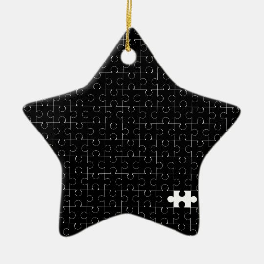 Missing Piece Ceramic Ornament