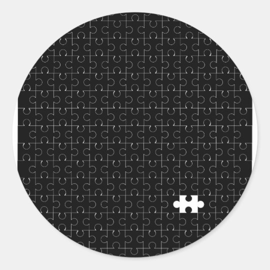 Missing Piece Classic Round Sticker