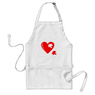 Missing Piece Heart Puzzle Valetines Day Shirt Gif Standard Apron