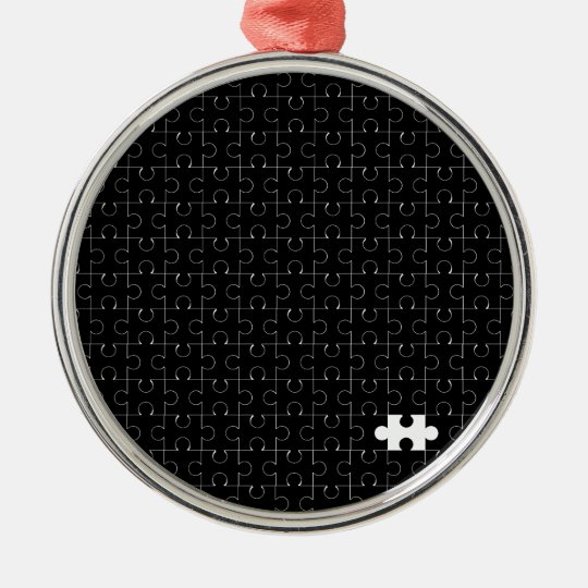 Missing Piece Metal Ornament