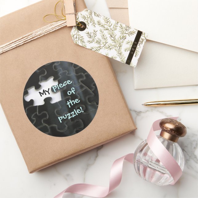 Missing Puzzle Piece Classic Round Sticker (Gifting)
