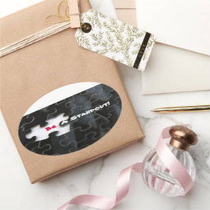 Missing Puzzle Piece Oval Sticker