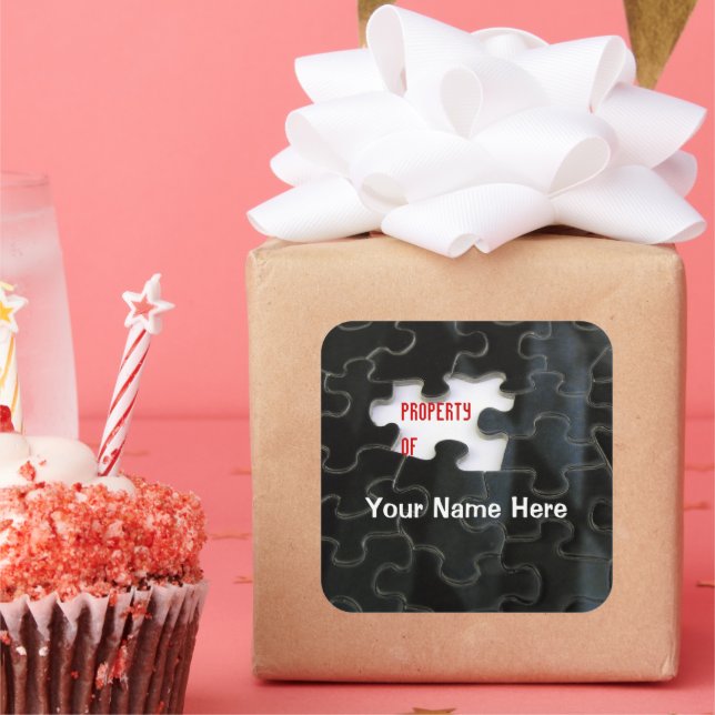 Missing Puzzle Piece Square Sticker (Party)