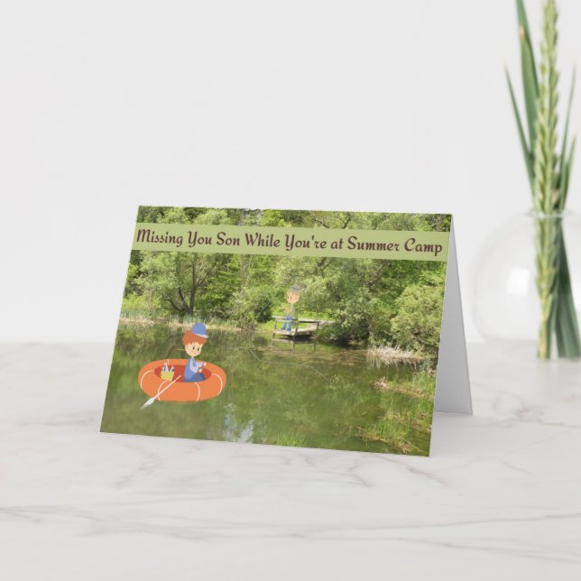 Missing Son While at Summer Camp Card (Front)