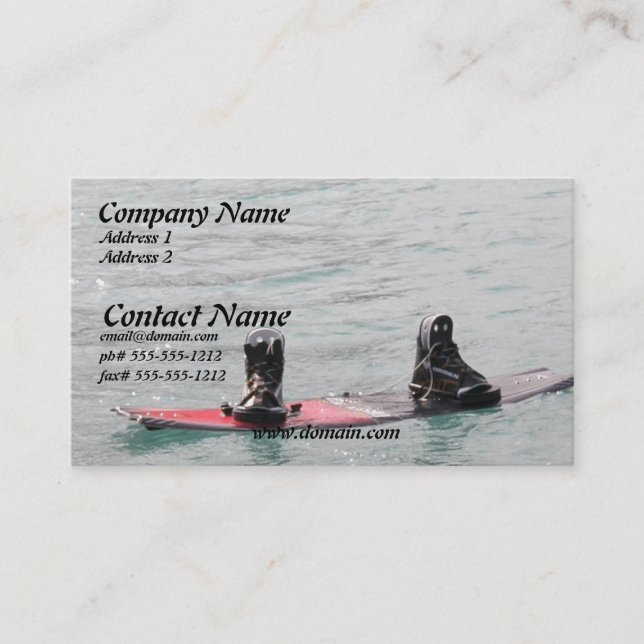 MIssing Wakeboarder Business Card (Front)
