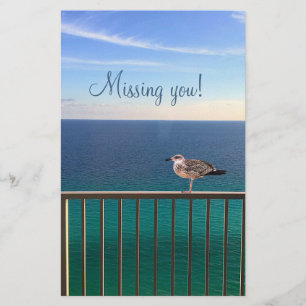 Missing you! A juvenile large white-headed gull Stationery