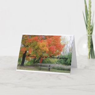 Missing You at Thanksgiving Greeting Card