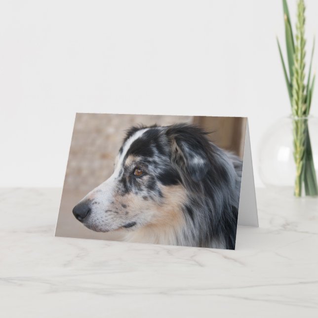 Missing You Australian Shepherd Photo Template (Front)