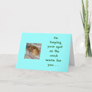 Missing you card