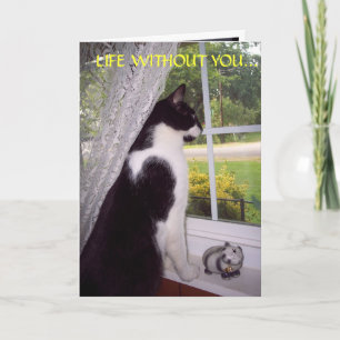 Missing you card