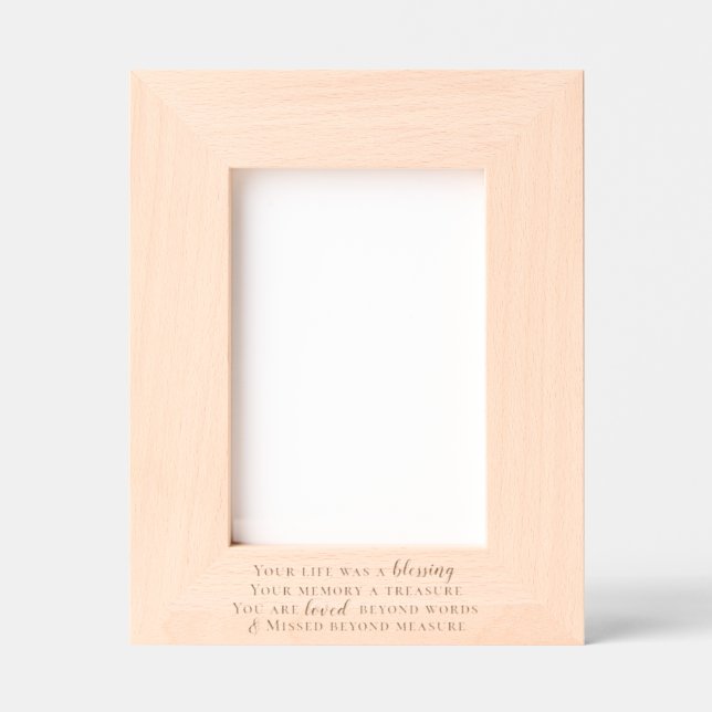 Missing You Dog Memorial Keepsake  Etched Frames (Front)