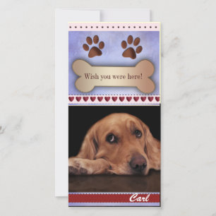 Missing you dog photo template