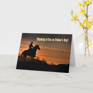Missing You Fathers Day Cowboy Country  Card