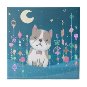 Missing You: French Bulldog Tile