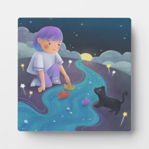 Missing You Illustration Art Plaque