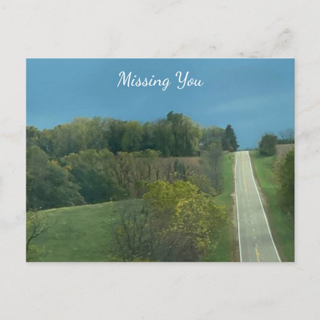 Missing You | Long Winding Road Postcard (Front)