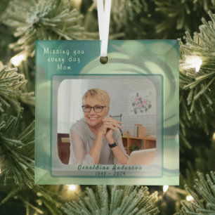 Missing you Mom Photo Keepsake Ornament