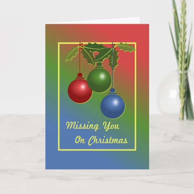 Missing You On Chrismtas Card (Front)