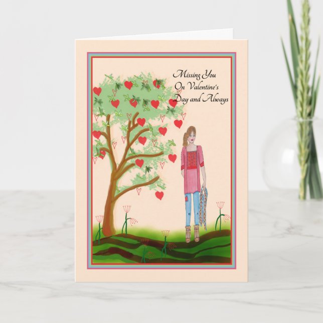 Missing You on Valentine's Day Card (Front)