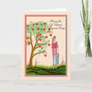 Missing You on Valentine's Day Card