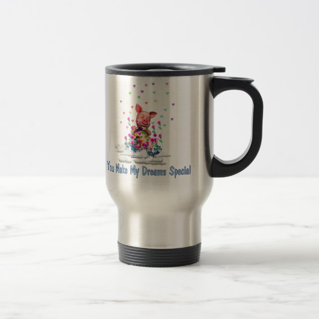 Missing You Pig Travel Mug (Right)