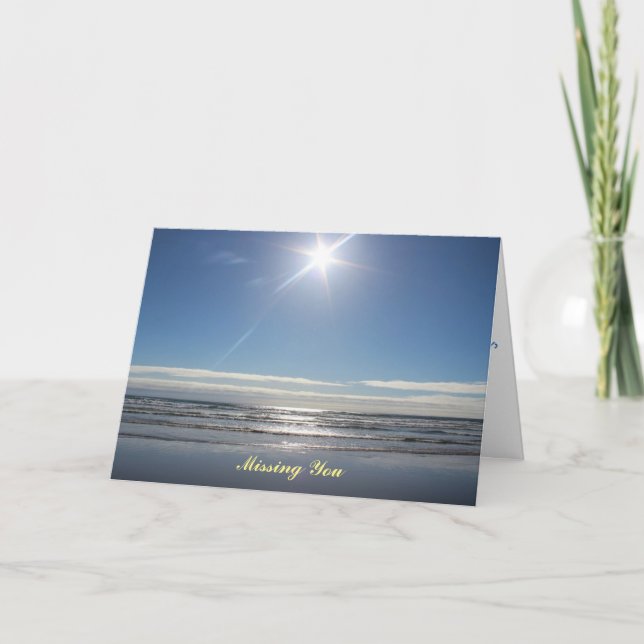 Missing You poem poetry Greeting Card (Front)