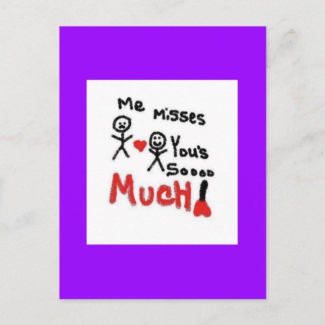 Missing You Postcard (Front)