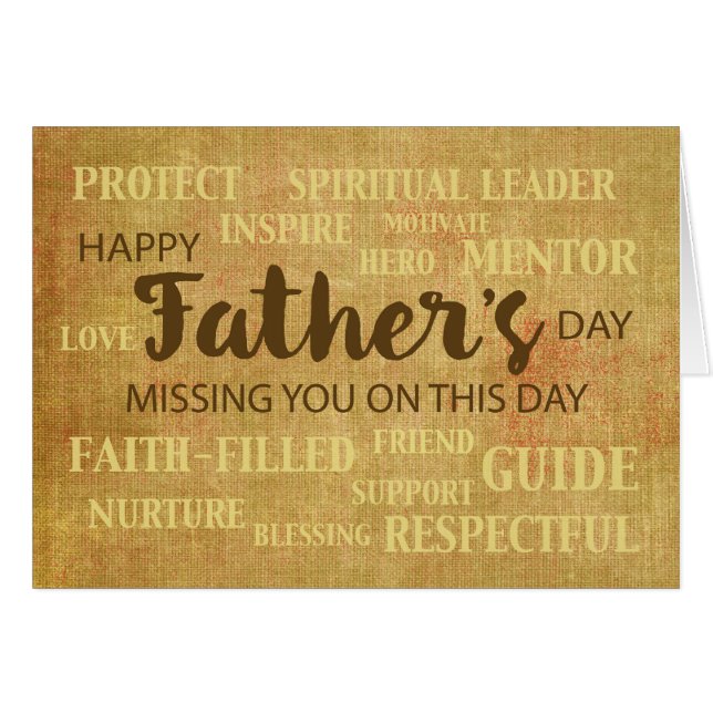 Missing You Religious Father's Day Qualities (Front Horizontal)