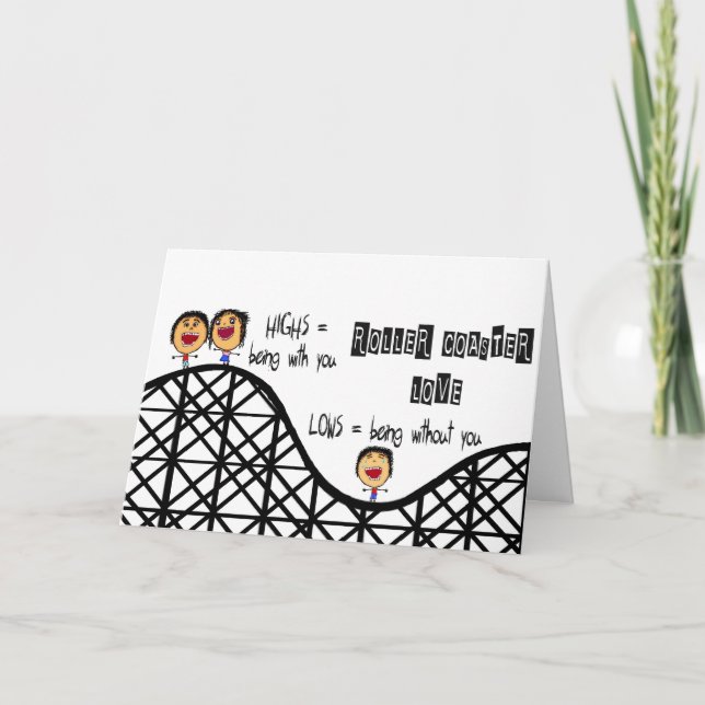 Missing You Roller Coaster Love Card (Front)