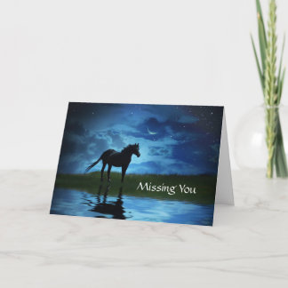 Missing You with Horse and Stars Card