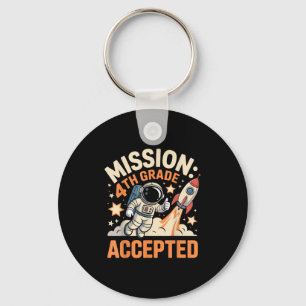 Mission 4th Grade Accepted Astronaut Space Rocket  Keychain