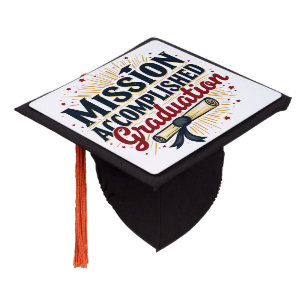 Mission Accomplished Graduation Cap Topper