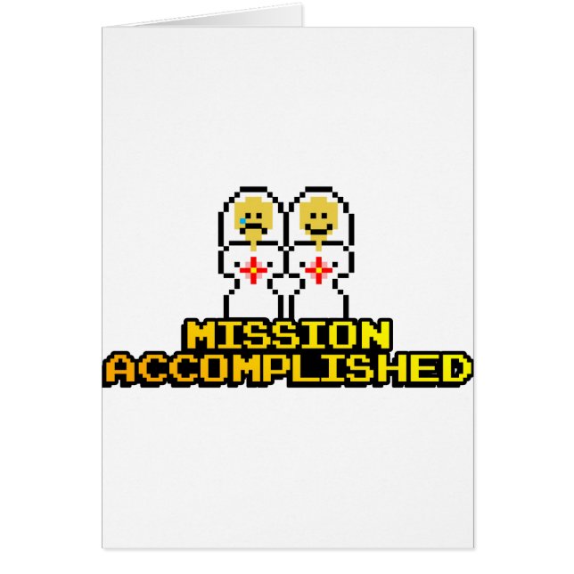 "Mission Accomplished" Marriage (Lesbian, 8-bit) (Front)