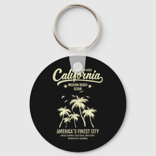 Mission Beach Ca 92109 Summer Vacation San Diego C Keychain