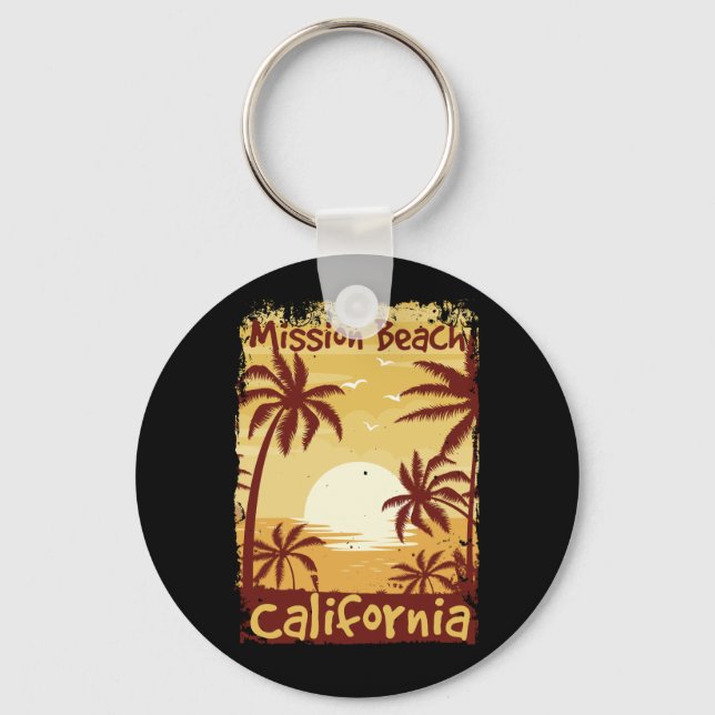 Mission Beach California Keychain (Front)