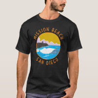 Mission Beach California Travel Art Vintage