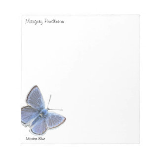 Mission Blue Butterfly Custom Notepad