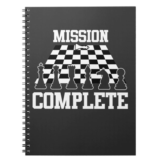 Mission Complete Chess Player Joke Notebook (Front)