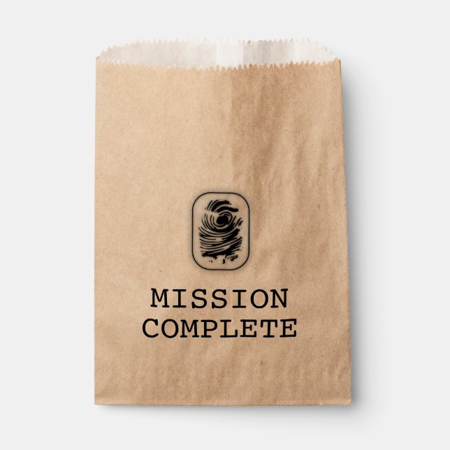 MISSION COMPLETE FAVOUR BAG (Front)