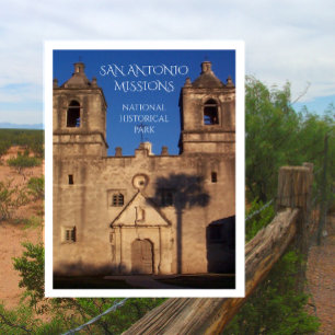 Mission Concepción Church San Antonio Missions NHP Postcard