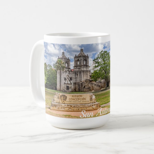 Mission Concepcion, Iron Cross, Coffee Mug (Front Left)