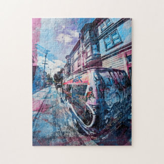 Mission District Graffiti Rocks the van in SanFran Jigsaw Puzzle