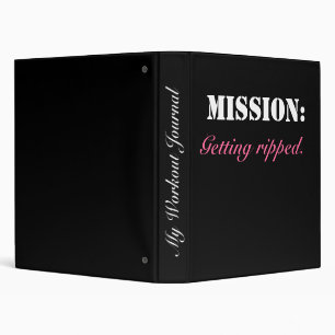 "Mission: Getting Ripped" Women's Workout Journal Binder