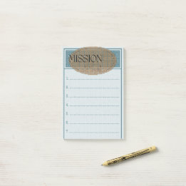 Mission goals post it note booklet