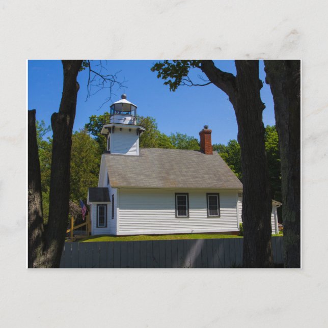 Mission Point Lighthouse, Michigan Postcard (Front)